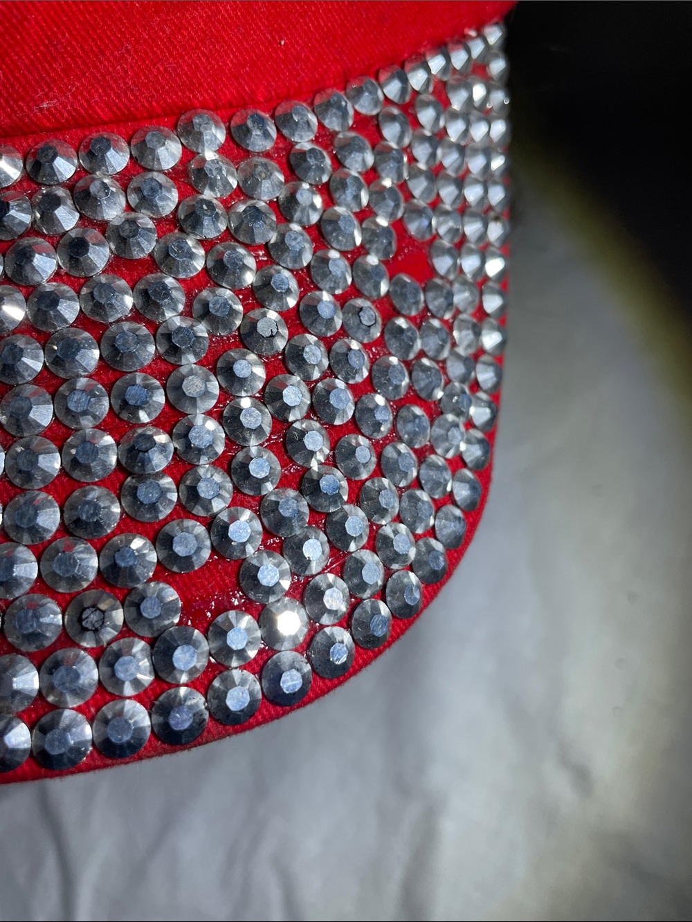 Red Rhinestone-Embellished Baseball Cap “Love” - Picture 11 of 13